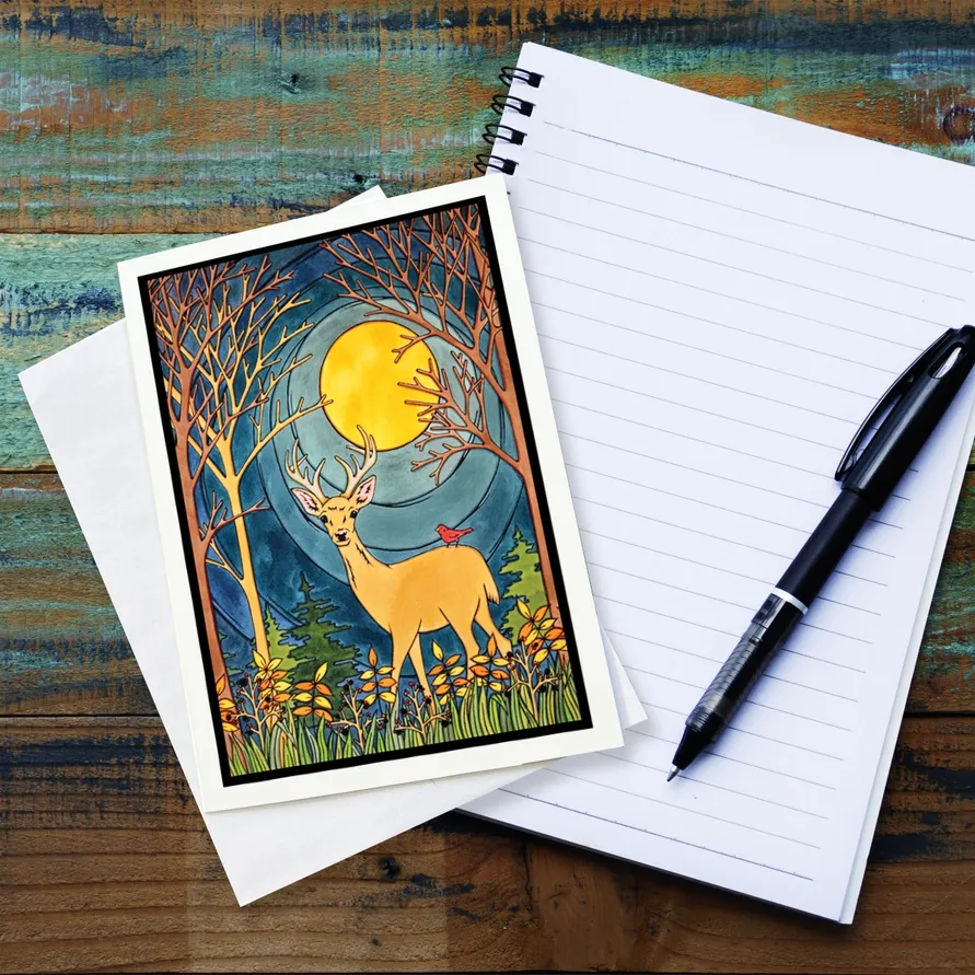 Card - Deer in Woods