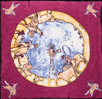 LTD Windmill Raspberry Silk Scarf