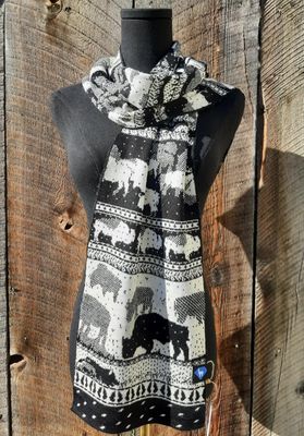 Knit Scarf - Roaming Bison