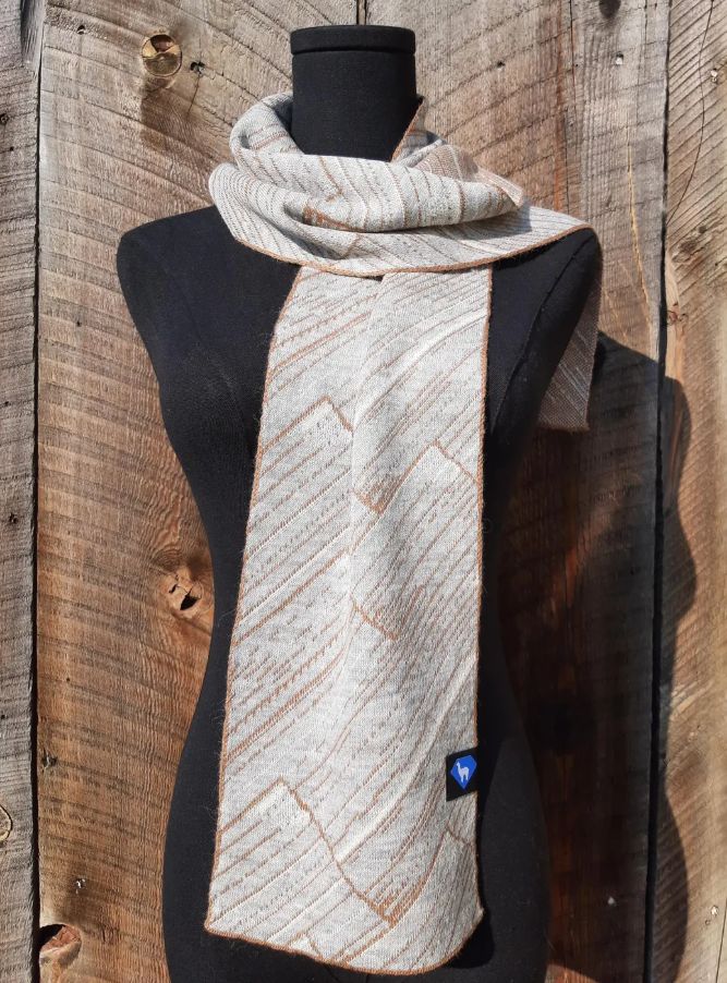Knit Scarf - Mountain Abstract