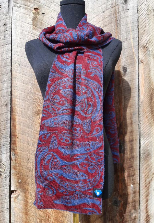 Knit Scarf - Trout Paisley