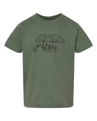 T - Kids Sunrise Bear Olive
