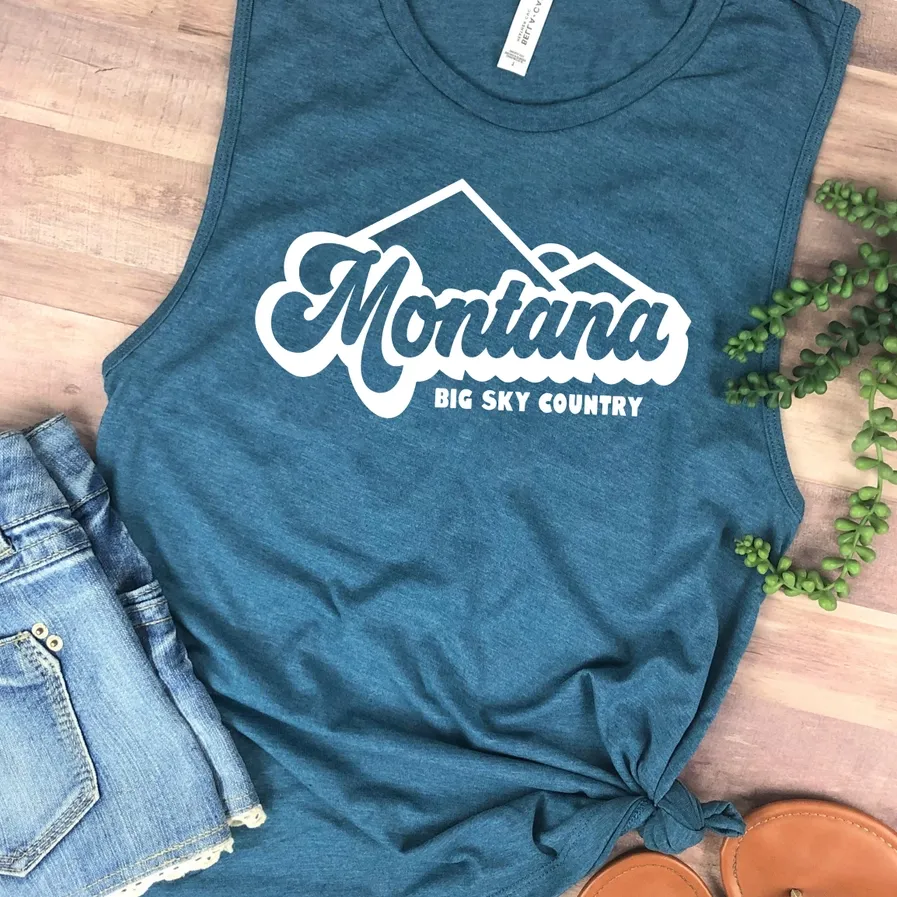 Big Sky Teal Tank Top