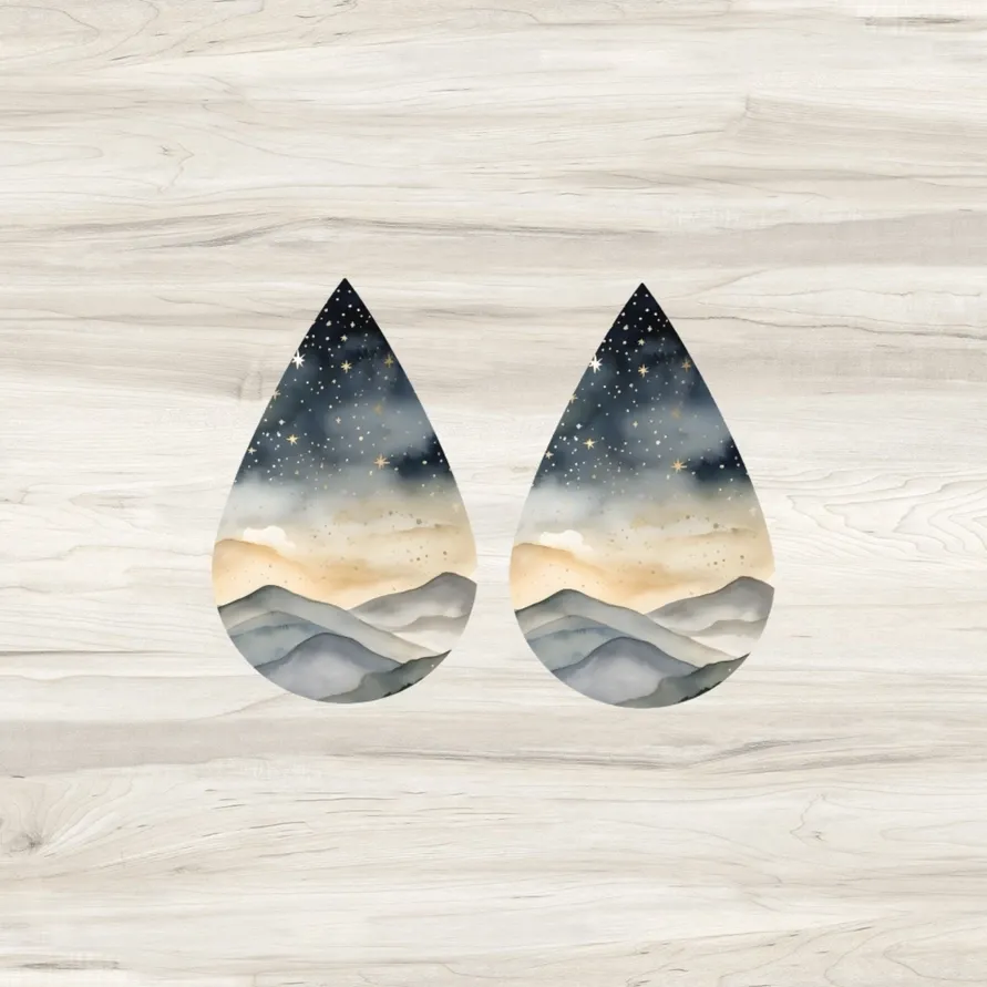 Blue Mountains Acrylic Necklace