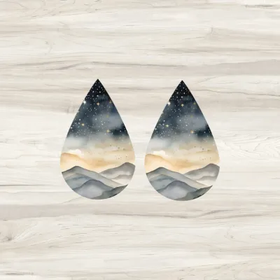 Blue Mountains Acrylic Necklace