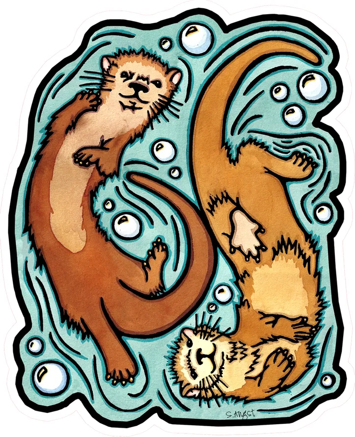 Sticker - Otters