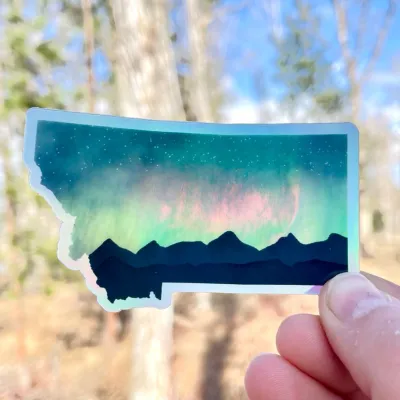 Northern Lights Montana Sticker