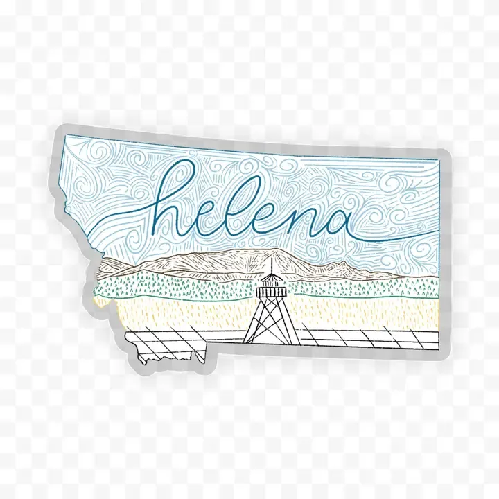 Helena Swirl Montana Sticker