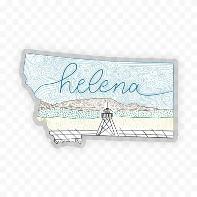 Helena Swirl Montana Sticker
