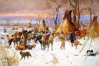 Indian Hunters Return - large print