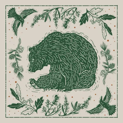 Grumpy Grizzly Bandana