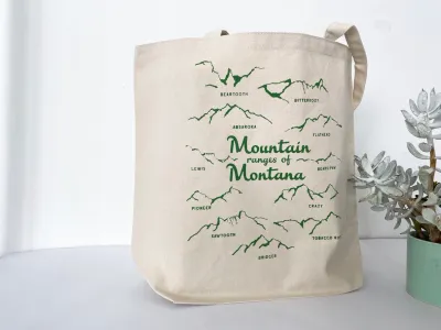 Mountain Ranges of Montana Tote