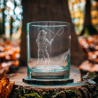 Fishing Whiskey Glass