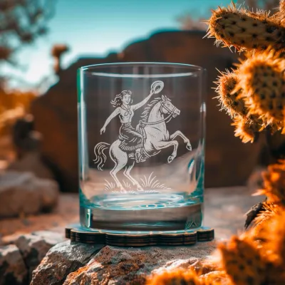Cowgirl Whisky Glass