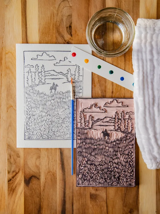 Horse in Field Watercolor Kit