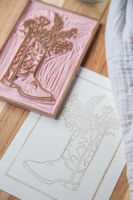 Cowboy Boot Watercolor Card Kit