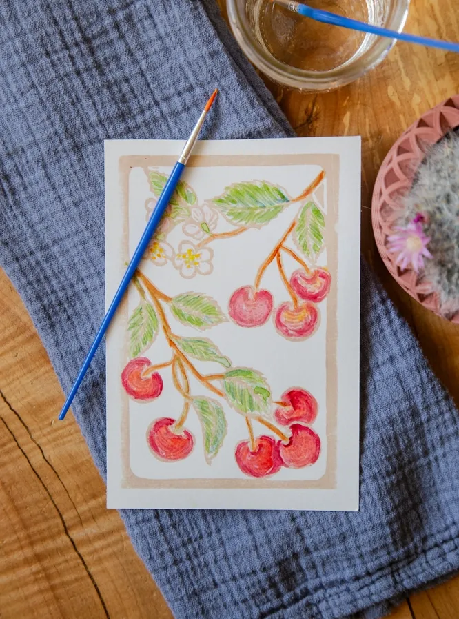 Cherry Branch Watercolor Kit