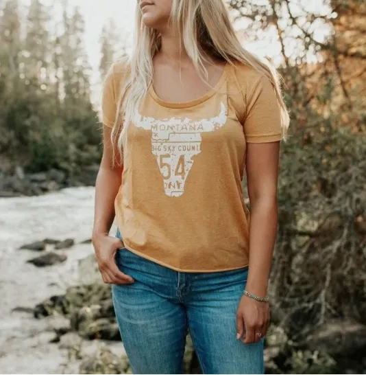 Bull Skull Gold T-Shirt