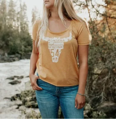 Bull Skull Gold T-Shirt