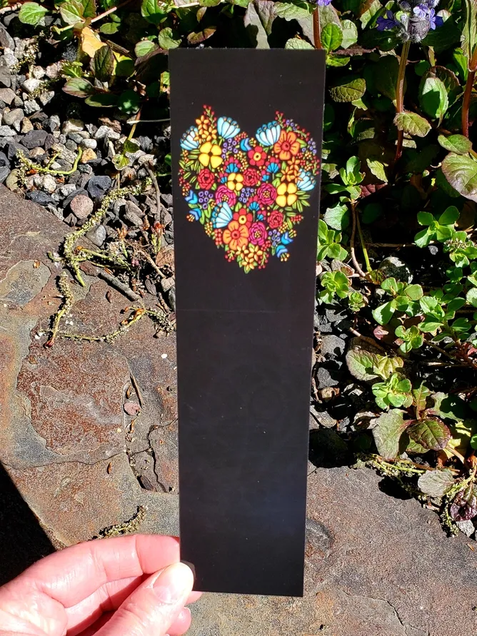 Bookmark - Flower Heart