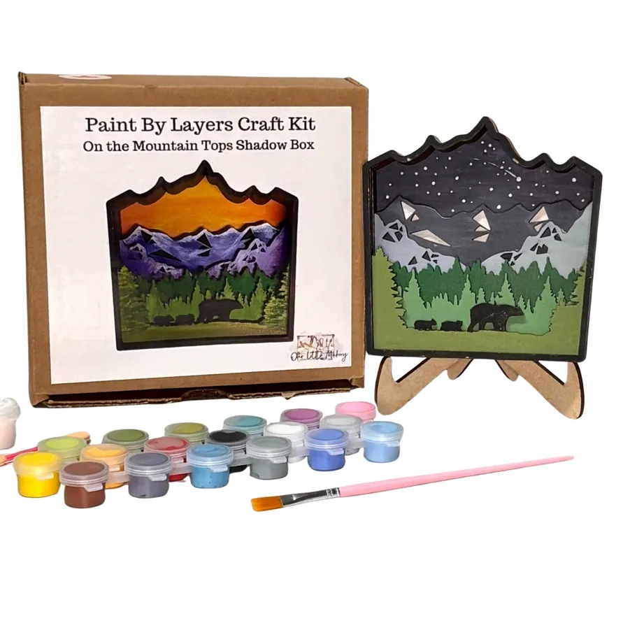 On The Mountain Tops Shadow Box