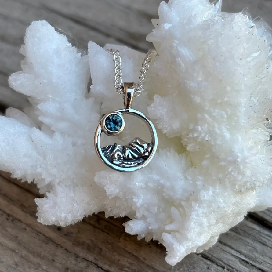 Montana Sapphire Mountain Necklace