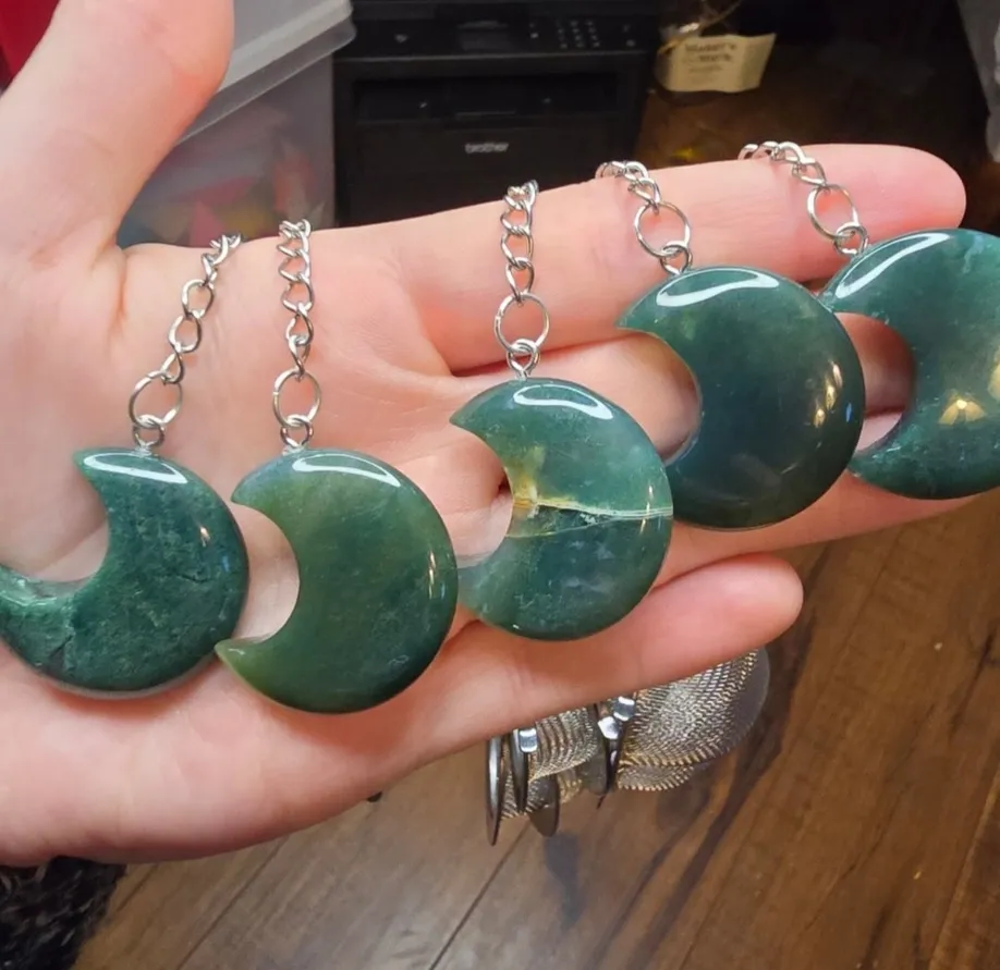 Tea Infuser - Moss Agate Moon
