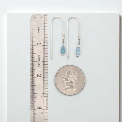 Mini Peridot Gemstone Gold Threader Earrings