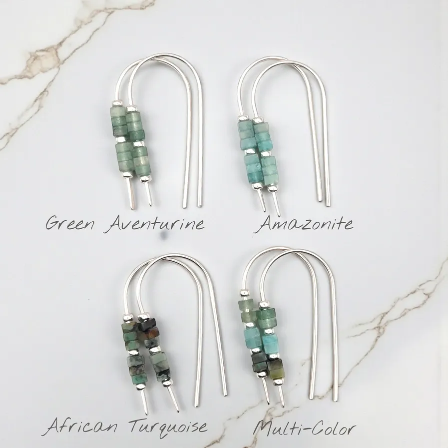 Small Turquoise Gemstone Threaders