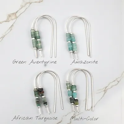 Small Turquoise Gemstone Threaders
