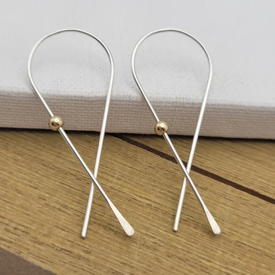 Wishbone Silver Threader Earrings