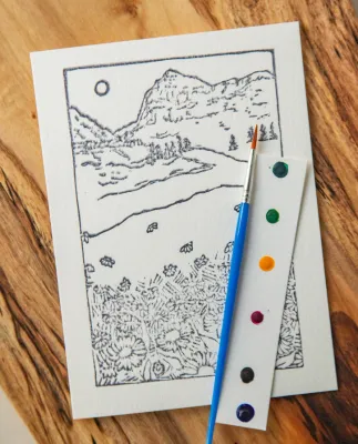 Mountain Asters Watercolor Card Kit