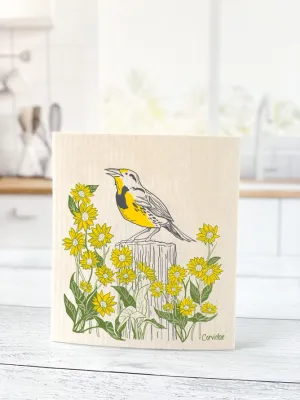 Meadowlark Wildflowers - Swedish Dishcloth
