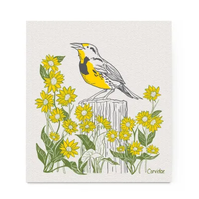 Meadowlark Wildflowers - Swedish Dishcloth