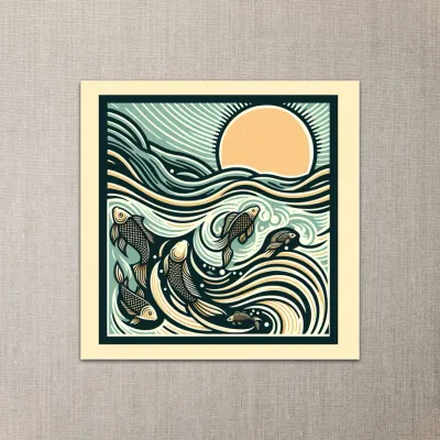 Swimming Fish - Mini Notes