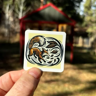 Sticker - Fox in Leaves