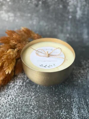Brushed Brass Bowl 14oz Candle