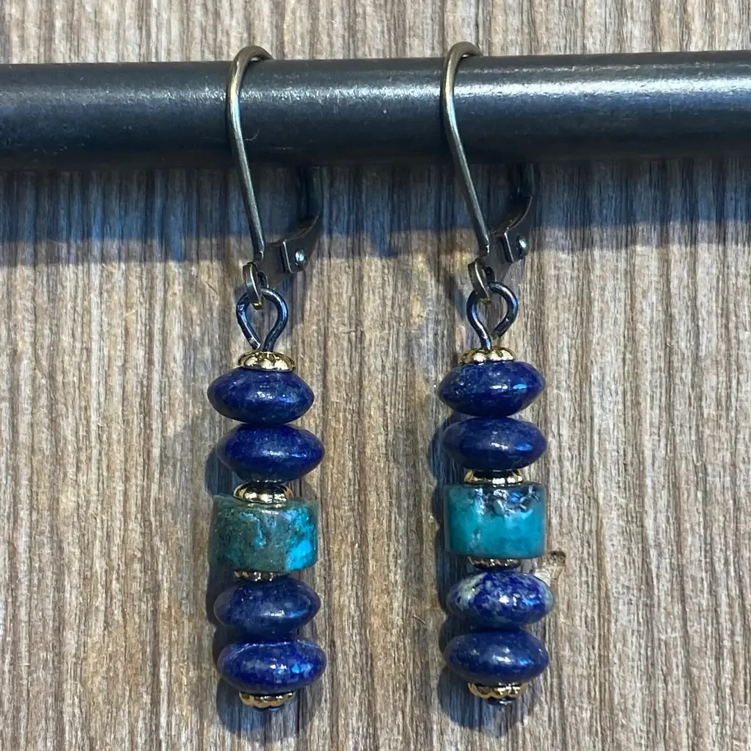 EWF Stacked Stone Earrings
