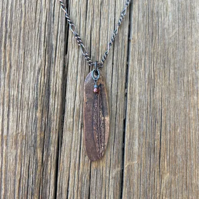 Copper Forest Leaf Necklace