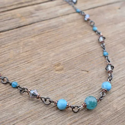 Copper &amp; Cobalt Apatite Choker