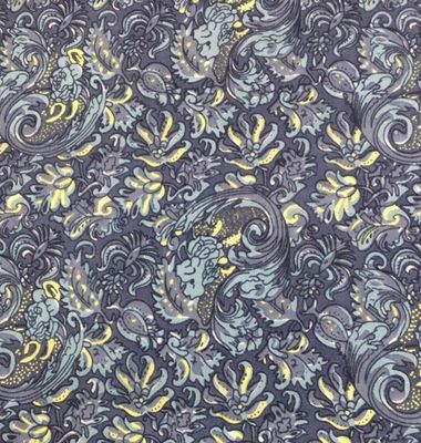 Frontier Print Blue Calico Silk Scarf