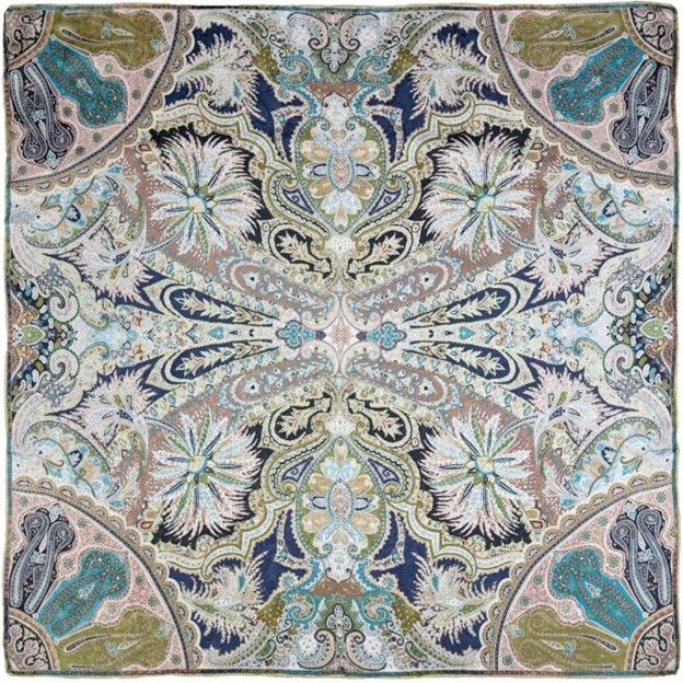 Paisley Sage Silk Scarf