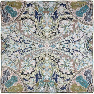 Paisley Sage Silk Scarf