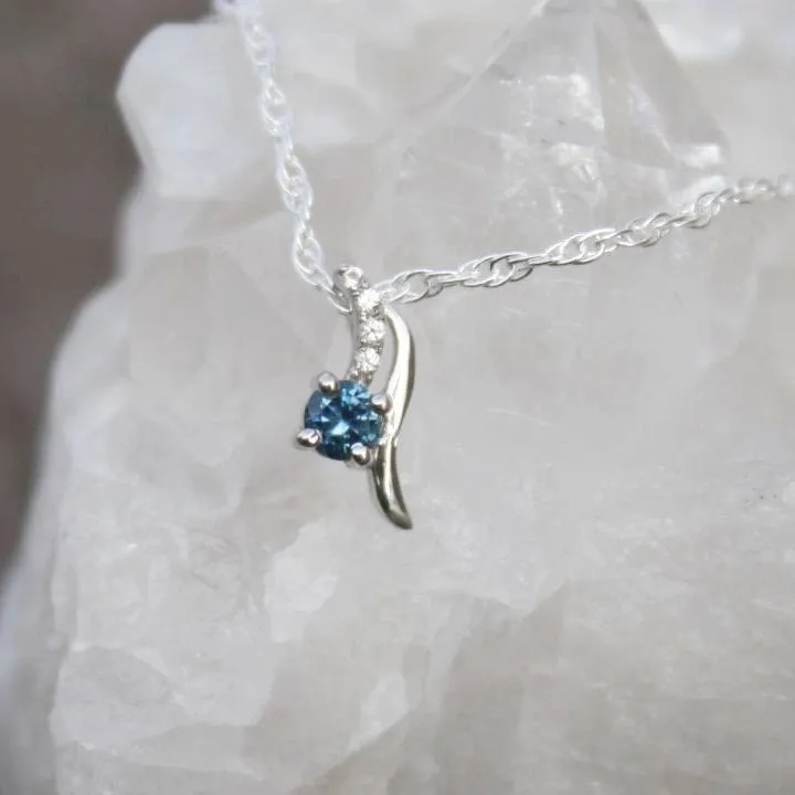 Sapphire Swoosh Necklace