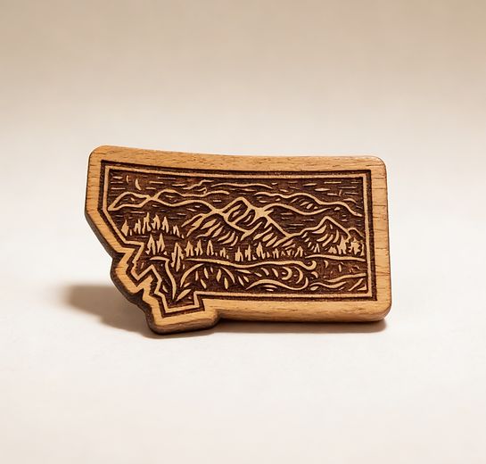 MT Mountain Mosaic Magnet