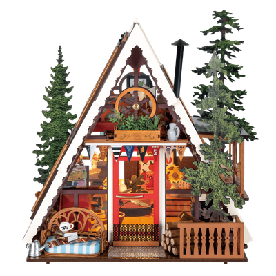 DIY Miniature House Kit: A-Frame Cabin