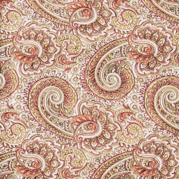 Brass &amp; Bronze Paisley Silk Scarf