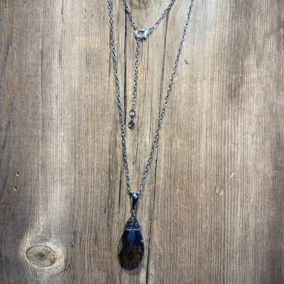 Ice Caverns Teardrop Necklace