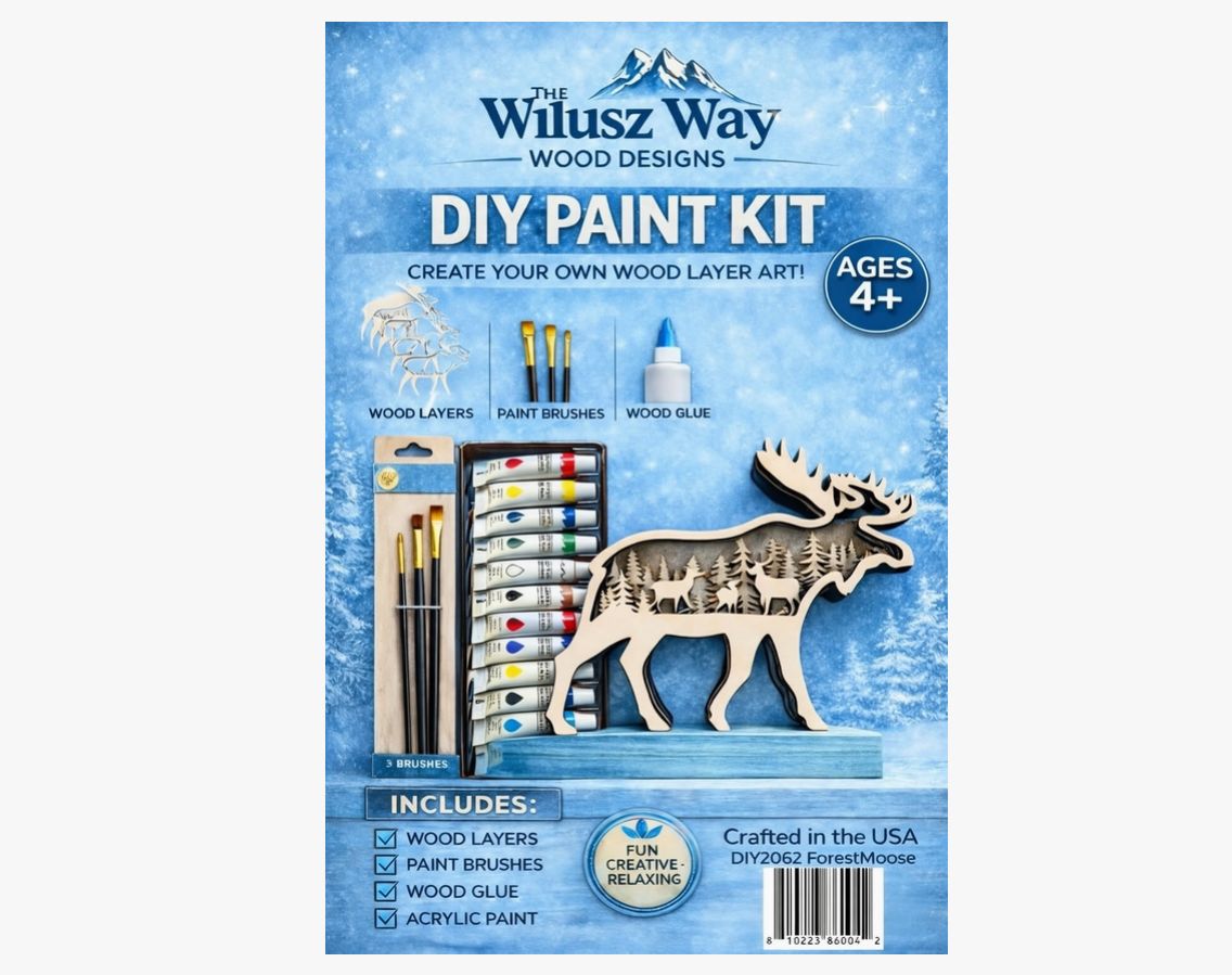 DIY Forest Moose Paint Kit