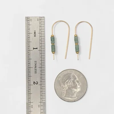 Mini Aventurine Gemstone Threader Earrings